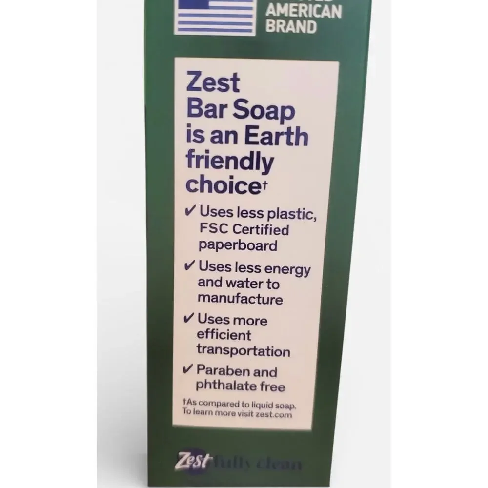 Zest Brut Deodorizer Classically Scented Moisture Bar 7.05 oz 4 Bars Total Men’s